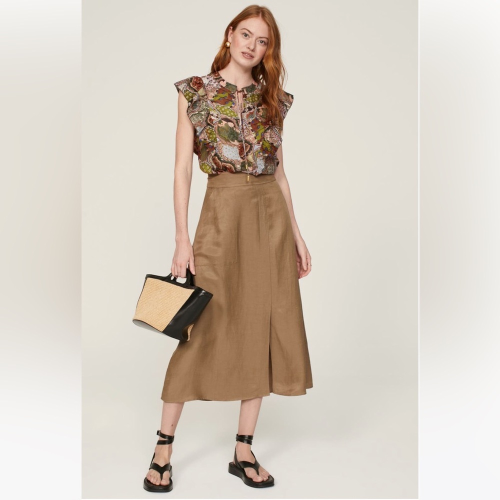 Chufy Dekker Silk Blend Top Floral Chiffon